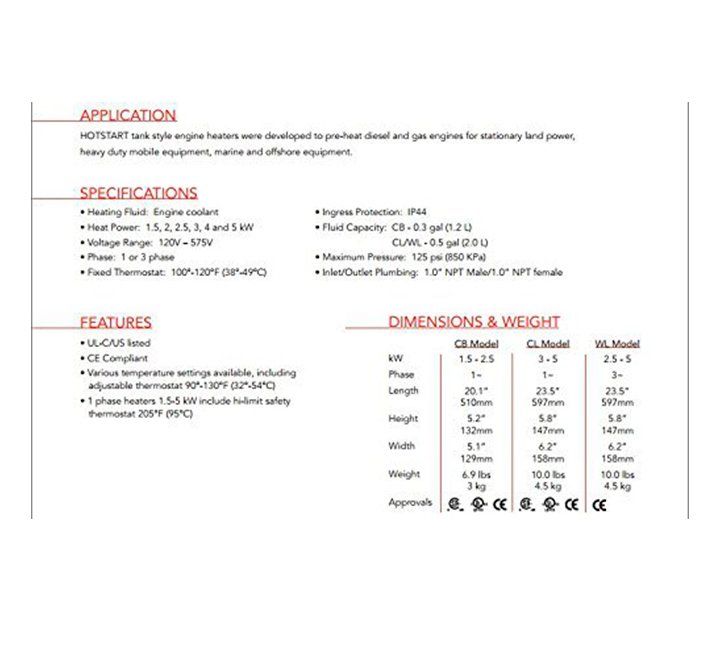 HOTSTART CL Engine Heather