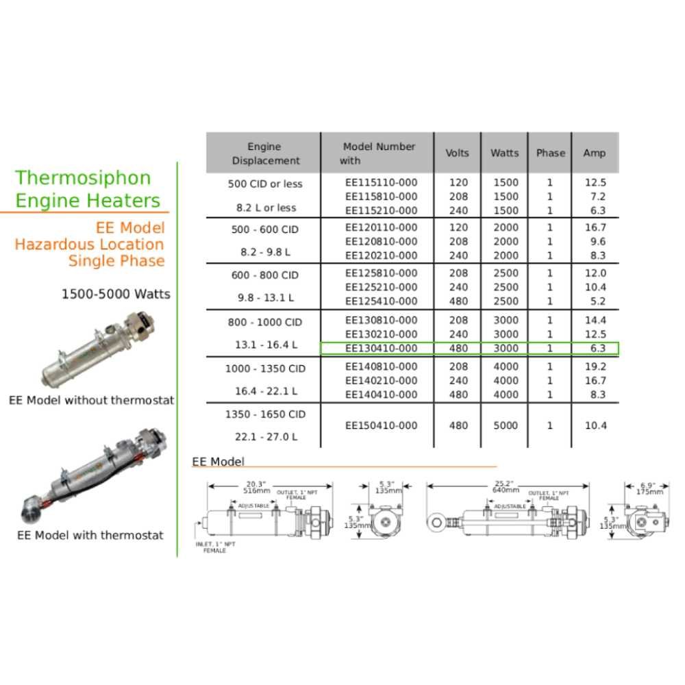 Original EE130410-000 | EE Engine Heater