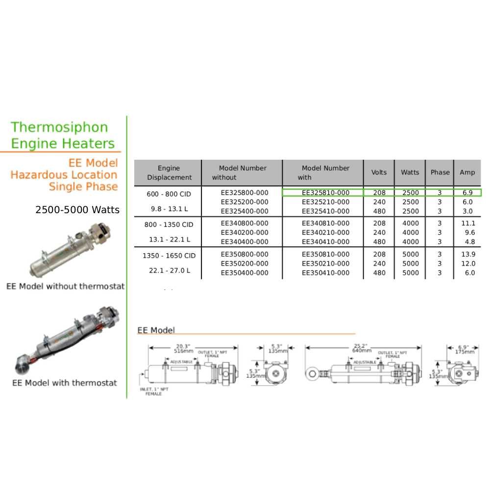 Original EE325810-000 | EE Engine Heater