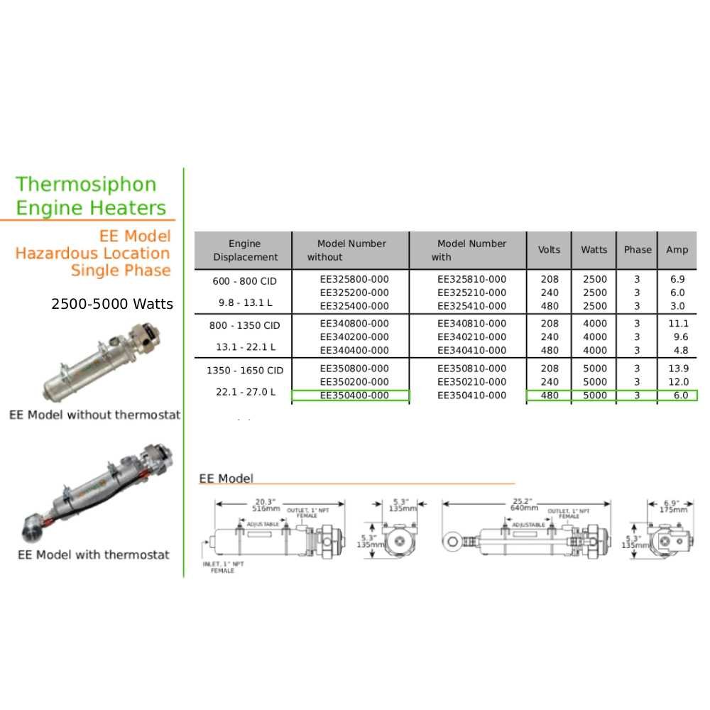 Original EE350400-000 | EE Engine Heater