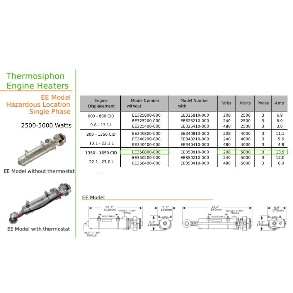 Original EE350800-000 | EE Engine Heater