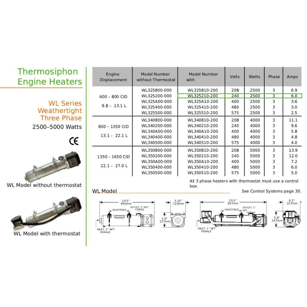 Original WL325210-200 | Engine Heater