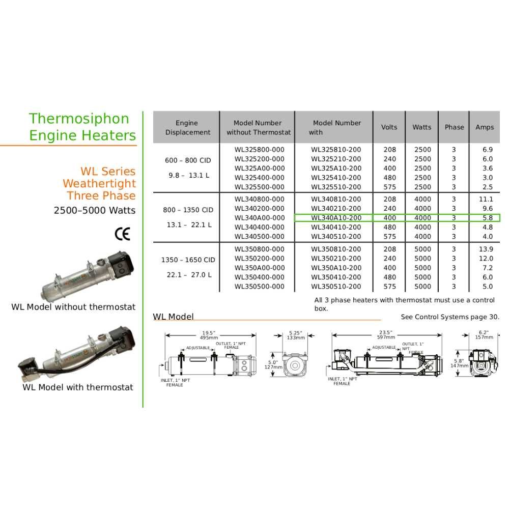 Original WL340A10-200 | Engine Heater